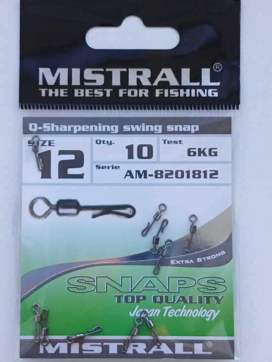 Mistrall, Q-Sharpening swing snap, nr.12, 10psc/pack